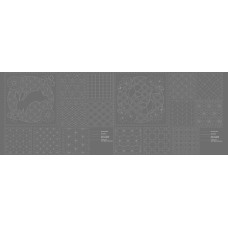 Animals Sashiko Panel - Steel Animals Sashiko Panel - Steel